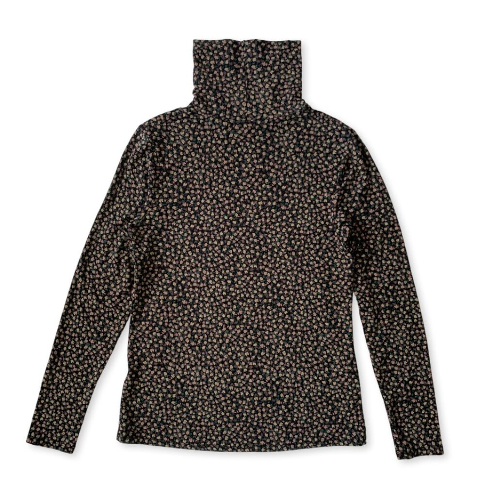 Reitmans Cottagecore Ditsy Floral Dark Fairy Turtle Neck Top Whimsigoth Romantic - Picture 6 of 12